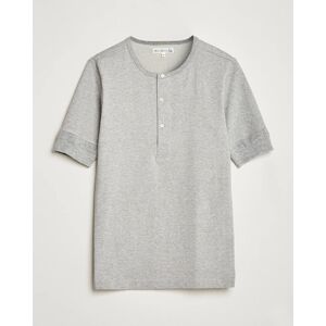 Merz b. Schwanen Short Sleeve Organic Cotton Henley Grey Mel men XL Grå