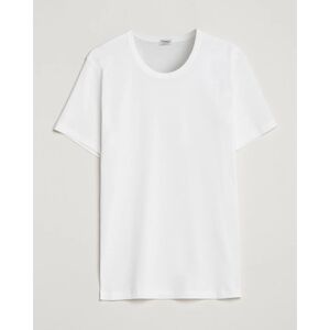 Zimmerli of Switzerland Mercerized Cotton Crew Neck T-Shirt White men L Hvid