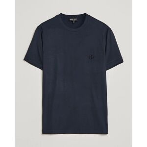 Giorgio Armani Embroidered Logo T-Shirt Navy men 50 Blå
