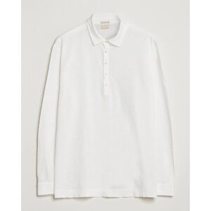 Massimo Alba Raya Long Sleeve Linen Polo White men S Hvid