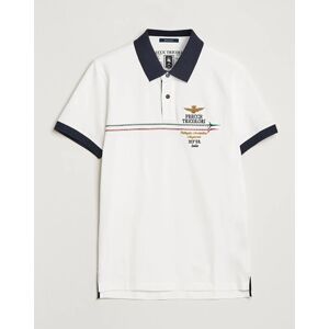 Aeronautica Militare Contrast Collar Polo Off White men M Hvid