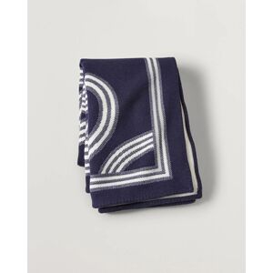 Ralph Lauren Home Berken Wool/Cashmere Signature Logo Blanket Navy men One size Sort,Hvid