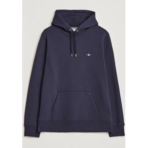 GANT Original Shield Logo Hoodie Evening Blue men L Blå