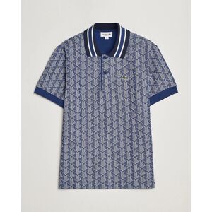 Lacoste Classic Fit Monogram Polo Methylene/Flour men L Blå