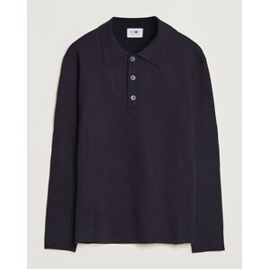 NN07 Harald Cotton/Modal Polo Navy Blue men S Blå