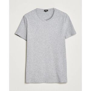 Zegna Stretch Cotton Round Neck T-Shirt Grey Melange men XL Grå