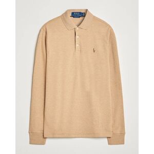 Polo Ralph Lauren Luxury Pima Cotton Long Sleeve Polo Camel Heather men L Beige