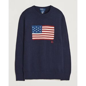 Polo Ralph Lauren Cotton Knitted Flag Sweater Hunter Navy men XL Blå