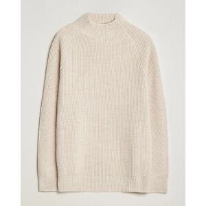 NN07 Liam Mock Neck Sweater Nature Melange men L Beige