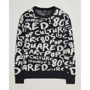 Dsquared2 Pop 80's Crew Neck Knitted Sweater Black men XL Sort