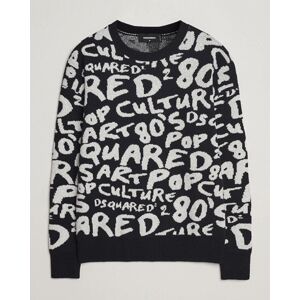 Dsquared2 Pop 80's Crew Neck Knitted Sweater Black men M Sort