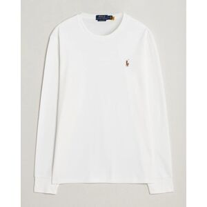 Polo Ralph Lauren Luxury Pima Cotton Long Sleeve T-Shirt White men M Hvid