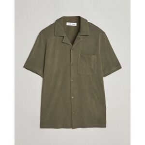 Samsøe Samsøe Samartin Cotton/Linen Short Sleeve Shirt Dusty Olive men XL Grøn