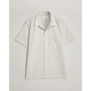 Samsøe Samsøe Avan Linen/Cotton Short Sleeve Shirt Moonstruck men L Grå