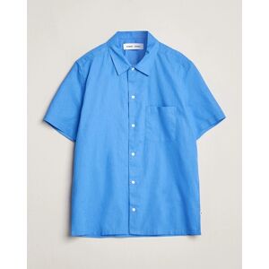 Samsøe Samsøe Avan Linen/Cotton Short Sleeve Shirt Super Sonic men XL Blå