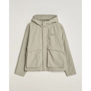 Fred Perry Cropped Ripstop Hooded Jacket Warm Grey men XL Beige,Grå,Grøn