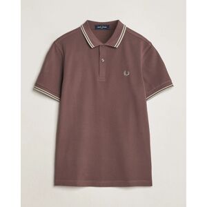 Fred Perry Twin Tipped Polo Shirt Brick Red men M Rød