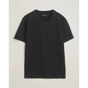 KnowledgeCotton Apparel Organic Linen T-Shirt Jet Black men M Sort
