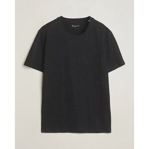 KnowledgeCotton Apparel Organic Linen T-Shirt Jet Black men L Sort