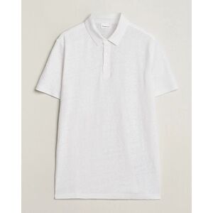 KnowledgeCotton Apparel Regular Linen Polo Bright White men L Hvid