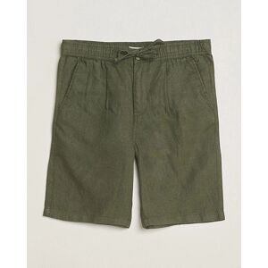 KnowledgeCotton Apparel Loose Linen Shorts Burned Olive men XL Grøn