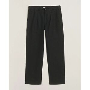 KnowledgeCotton Apparel Loose Linen Pants Jet Black men L Sort