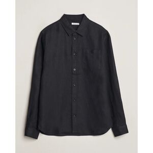 KnowledgeCotton Apparel Regular Linen Shirt Jet Black men M Sort