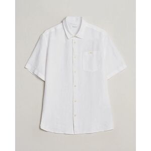 KnowledgeCotton Apparel Regular Short Sleeve Linen Shirt Bright White men XL Hvid