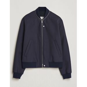 Jil Sander Wool Gabardine Bomber Jacket Navy men 52 Blå