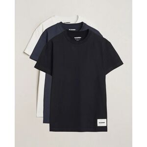 Jil Sander 3-Pack Bottom Logo T-Shirts White/Navy/Black men L Sort
