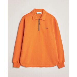 Stone Island Heavy Cotton Fleece Half Zip Sweatshirt Orange men S Orange