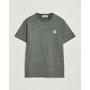 Stone Island Organic Cotton Fissato Effect T-Shirt Musk men M Grøn