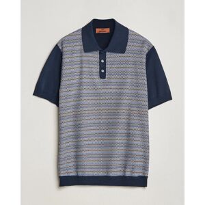 Missoni Cotton/Silk Resort Polo Navy men 50 Blå