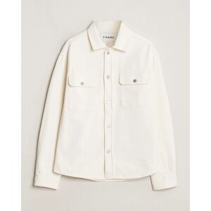 FRAME Textured Terry Overshirt Off White men M Hvid