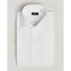 Finamore Napoli Milano Slim Linen Dress Shirt White men M Hvid