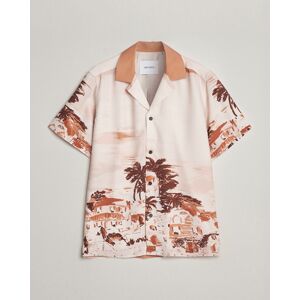 Les Deux Coastal Printed Short Sleeve Shirt Terracotta men S Beige