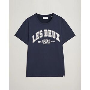 Les Deux University T-Shirt Dark Navy men L Blå