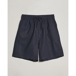 Les Deux Otto Linen Shorts Dark Navy men M Blå