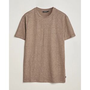 J.Lindeberg Coma Linen T-Shirt Walnut men L Brun