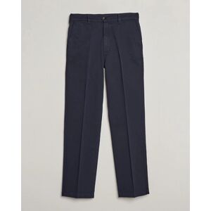 Drake's Flat Front Cotton Chino Navy men W34 Blå