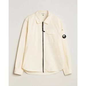 C.P. Company Garment Dyed Gabardine Zip Shirt Jacket Ecru men M Beige