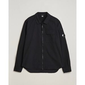 C.P. Company Garment Dyed Gabardine Zip Shirt Jacket Black men S Sort