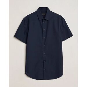 Giorgio Armani Short Sleeve Seersucker Shirt Navy men L Blå