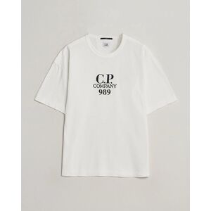 C.P. Company Brushed Cotton Embroidery Logo T-Shirt White men XL Hvid