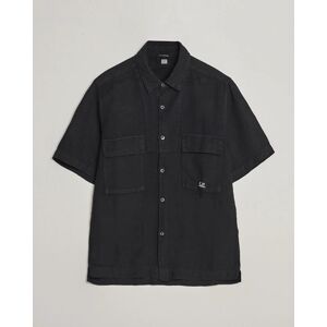 C.P. Company Short Sleeve Linen Shirt Black men L Sort