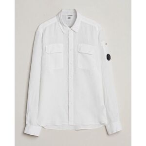 C.P. Company Long Sleeve Linen Shirt White men L Hvid