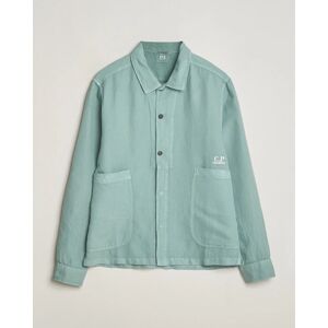 C.P. Company Broken Linen/Cotton Overshirt Light Green men M Grøn