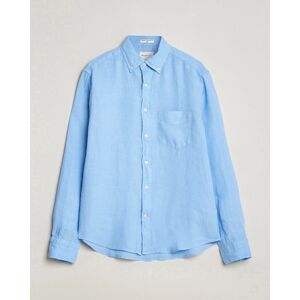 GANT Regular Fit Garment Dyed Linen Shirt Capri Blue men XL Blå