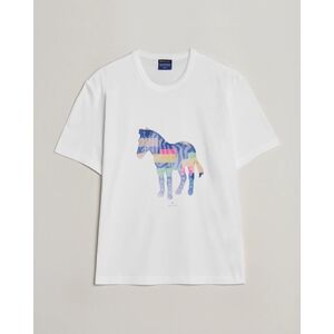 PS Paul Smith Organic Cotton Zebra Crew Neck T-Shirt White men L Hvid