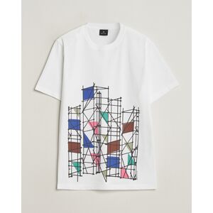 PS Paul Smith Organic Cotton Scaffold Crew Neck T-Shirt White men S Hvid